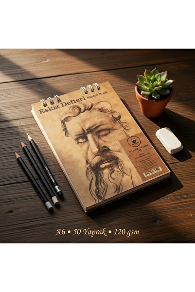 Pagos Yayınları A6/50 Yp/120 Gr/ Spiralli Eskiz Defteri Sketch Book 10,5 x 14...