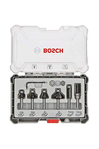 Bosch Set de freze pentru canturi, 6 piese (8 mm)