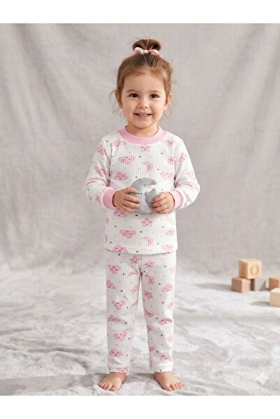 Butik Rap.Bulutlu Ay Kız Çocuk Pijama Takımı