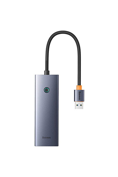 Baseus UltraJoy Series Lite 4-Port USB-C to USB 3.0*3+RJ45*1+USB-C 5V Gri
