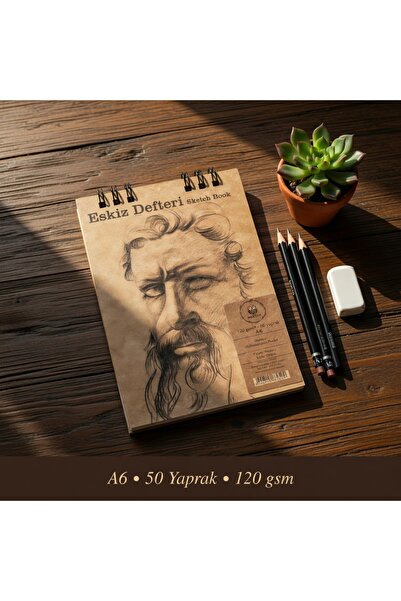 Pagos Yayınları A6/50yp/120gr/ Spiralli Eskiz Defteri Sketch Book 10,5 x 14,8 cm