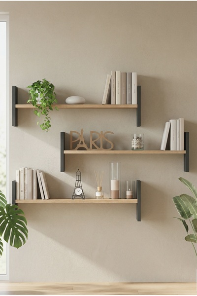 Yurudesign Shelf 23 Duvar Rafı Sepet-Antrasit WL23-SA