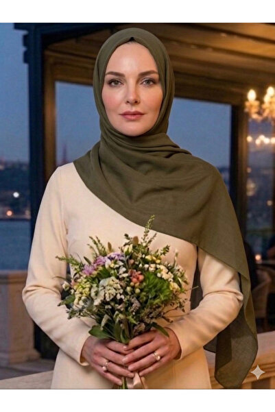 Nazellaa سلسلة أيا من القطن الناعم باللون الأخضر الكاكي