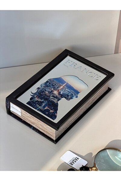 YASAR CONCEPT Διακοσμητικό κουτί βιβλίων με καθρέφτη Φραντζί 21x30 εκ