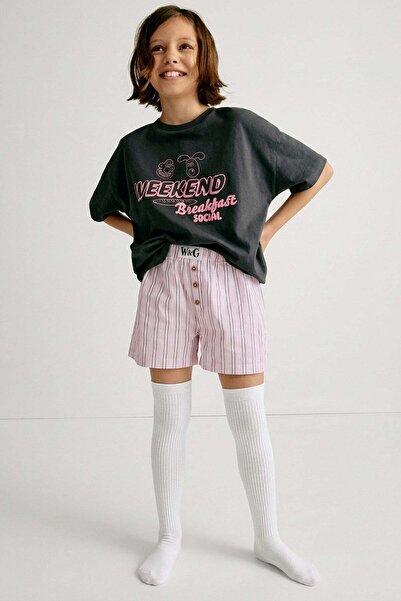 COTENCONCEPT Λεπτές κάλτσες παιδικές από βαμβακερό μείγμα με κορδόνια πάνω απ...