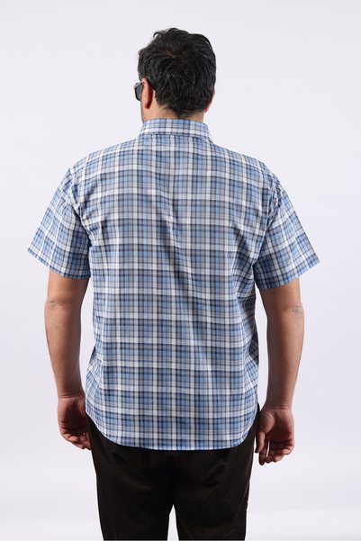 TOUSUS Short Sleeve Plaid Cotton Men's Shirt Kk-8065-Tss