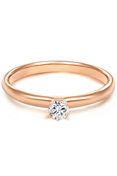 Trilani Silberring Ring Sterling Silber roségold Zirkonia weiß
