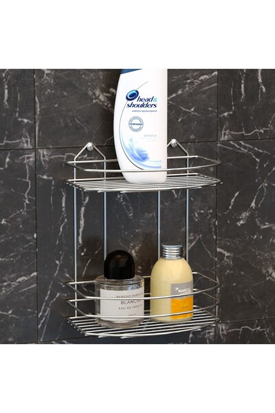 Teknotel Ράφι ντουζιέρας δύο επιπέδων Chrome BK008