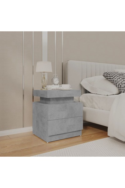 Concept Noptieră, gri beton, 45x35x52 cm, lemn prelucrat