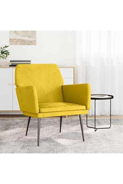 Concept Fotoliu, galben, 62x79x79 cm, catifea