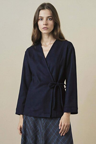 DeFacto Fitted Soft Fleece Inside B Tie-Detail Cardigan H2519Ax26Sp