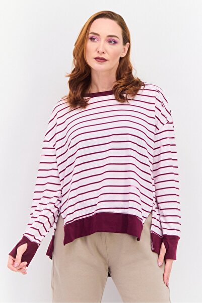 Jones of New York ملابس رياضية نسائية بأكمام طويلة للخارج، وردي
