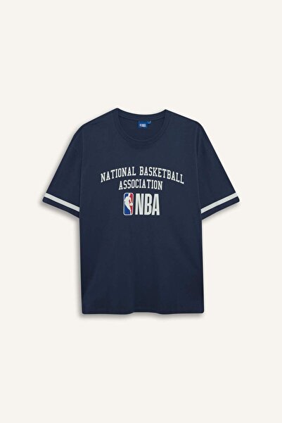 DeFacto Μπλουζάκι με κοντό μανίκι από 100% βαμβάκι NBA Wordmark oversized με ...