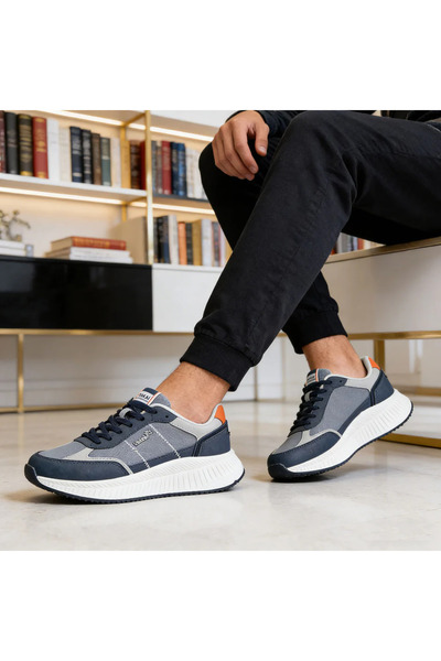 Tmall Pantofi sport bărbătești, din piele, B4060, albastru