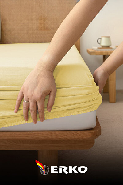 Erko Dört Mevsim 100% βαμβακερό χτενισμένο ελαστικό σεντόνι μονό κρεβάτι διπλ...