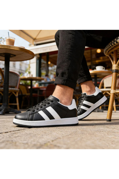 Tmall Pantofi sport bărbătești, din piele, B4059, Negru