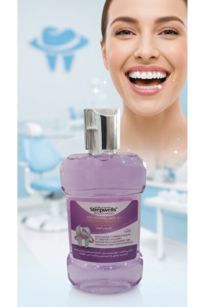 STREPWELLS Mouthwash for Dental Plaque Control with Clove Flavor 250 ml