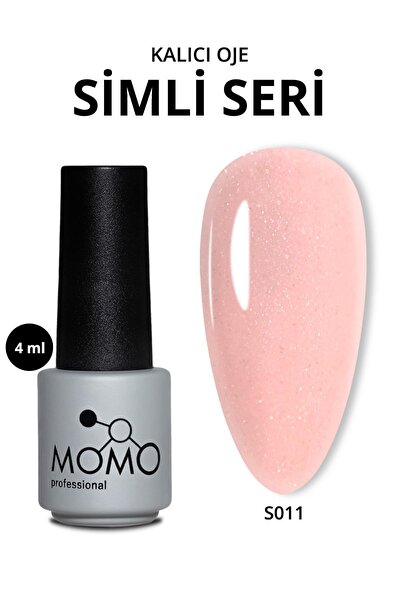 MOMO professional Kalıcı Oje S011, Hafif Simli Açık Pudra, 4 ml