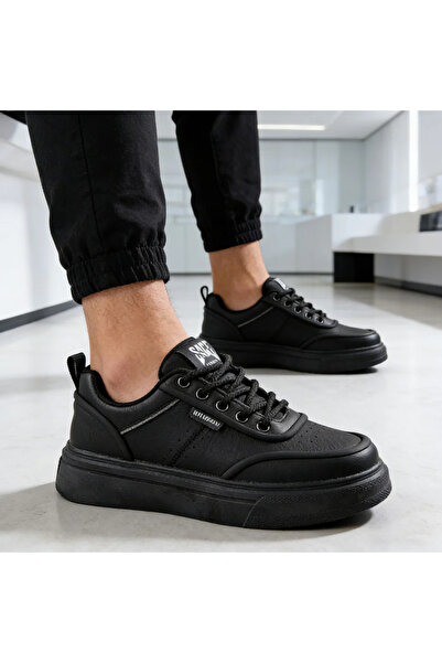Tmall Pantofi sport bărbătești, din piele ecologică, B4058, Negru