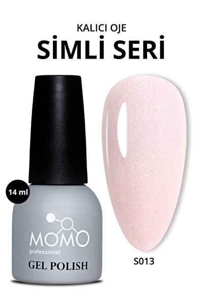 MOMO professional Kalıcı Oje S013, Simli Uçuk Pembe, 14 ml