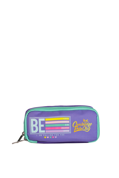 Cambridge Polo Club Unisex Children's Pencil Case - Be Happy Single Compartment