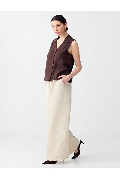 Jimmy Key Παντελόνι Stone Relaxed Fit Κανονική Μέση Υφαντό Γκαμπαρντίνα