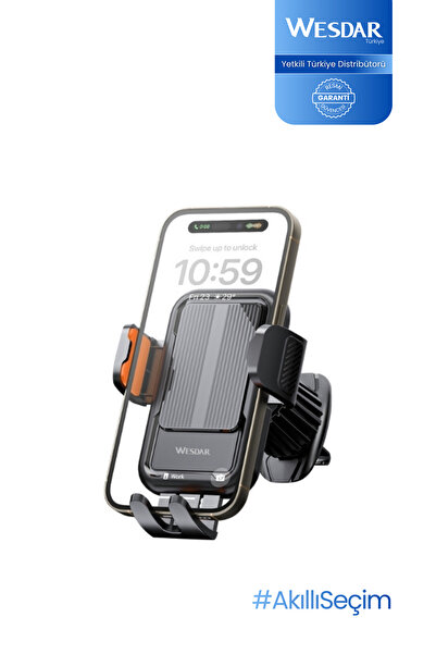 Wesdar K-503C Manyetik Araç İçi Telefon Tutucu 360° Döndürülebilir Siyah