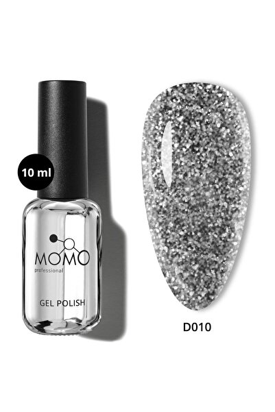 MOMO professional Disco Kalıcı Oje, D010, Siyah, Reflective Flash Gel Polish,...