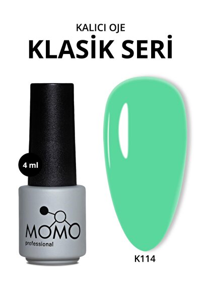MOMO professional Kalıcı Oje K114, Moda İkonu Yeşili, 4 ml