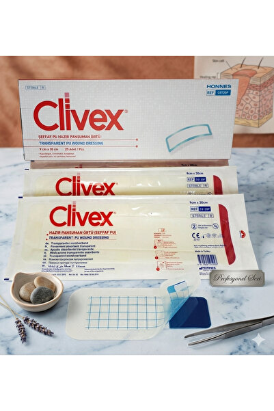 CLİVEX ŞEFFAF HAZIR PANSUMAN ÖRTÜ 9cmX30cm 25 ADET C6130P