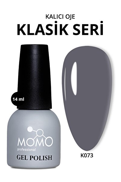 MOMO professional Kalıcı Oje K073, Koyu Gri, 14 ml