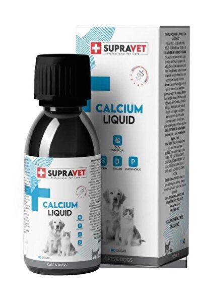 Supravet Calcium Kedi ve Köpek İçin Sıvı Kalsiyum Damla 100 ml