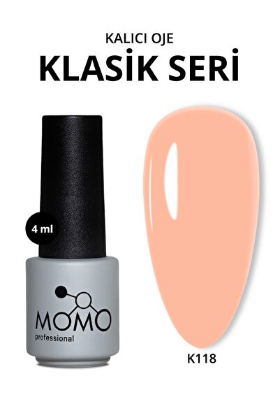 MOMO professional Kalıcı Oje K118, Açık Şeftali, 4 ml