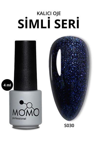 MOMO professional Kalıcı Oje S030, Yaldızlı Gece Mavisi, 4 ml