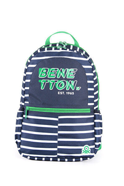 United Colors of Benetton . Τσάντα Δημοτικού Σχολείου με Οριζόντιες Ρίγες