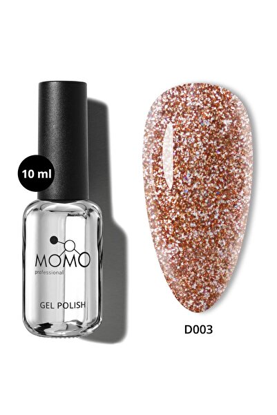 MOMO professional Disco Kalıcı Oje, D003, Kahverengi, Reflective Flash Gel Po...