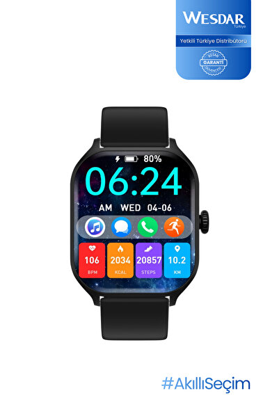 Wesdar K-088WT Türkçe Menü, Sesli Görüşme, IOS & Android Destekli Akıllı Saat