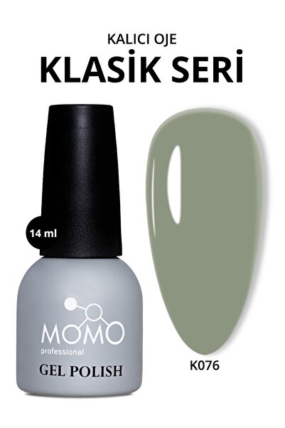 MOMO professional Kalıcı Oje K076, Yosun Yeşili, 14 ml, TPO- FREE