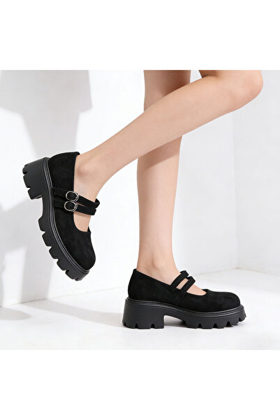 Tmall Pantofi casual de dama,Din piele ecologica intoarsa,P1253, Negru
