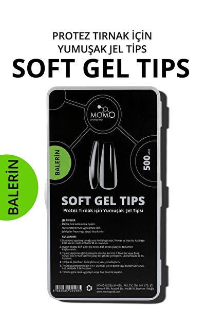 MOMO professional Tırnak Soft Gel Tips 500 Ad. (Balerin)