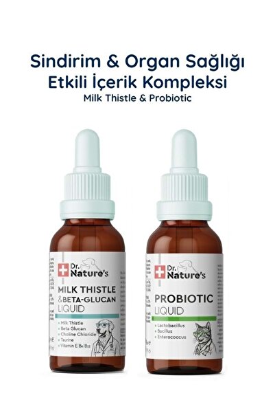 Dr. Nature's Köpek Milk Thistle + Probiyotik Seti – Sindirim ve Karaciğer Des...