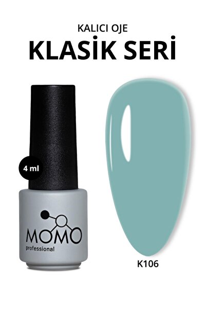 MOMO professional Kalıcı Oje K106, Yeşil Gri, 4 ml
