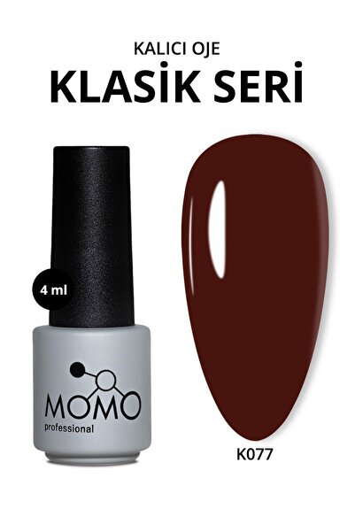 MOMO professional Kalıcı Oje K077, Kızıl Kahve, 4 ml