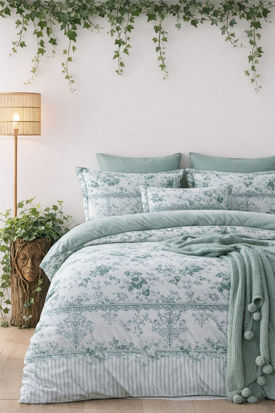 İQON Σετ Παπλωματοθήκη με Ελαστικά Σεντόνια Διπλό Μέγεθος ΛΕΥΚΟ