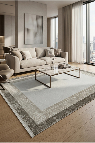 WOOLEN HOME Saloon Koleksiyonu Akrilik İplik Jüt Taban Lüks Halı