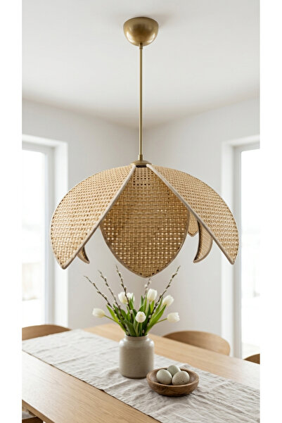 Decodelight Hasır Hazeran Rattan Palmiye Model Bohem Salon Oturma Odası Hol C...