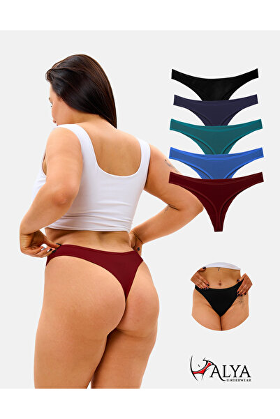 ALYA UNDERWEAR Γυναικείο στρινγκ εσώρουχο βαμβακερό - Μαύρο, Μπορντό, Σκούρο ...