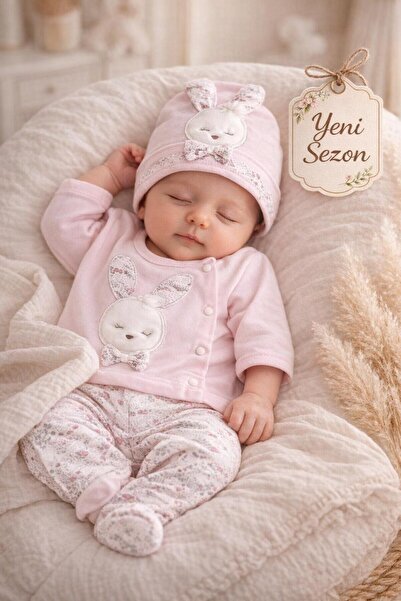 BYS BABY FASHION طقم بدلة خروج من المستشفى للفتيات حديثي الولادة مكون من 5 قط...