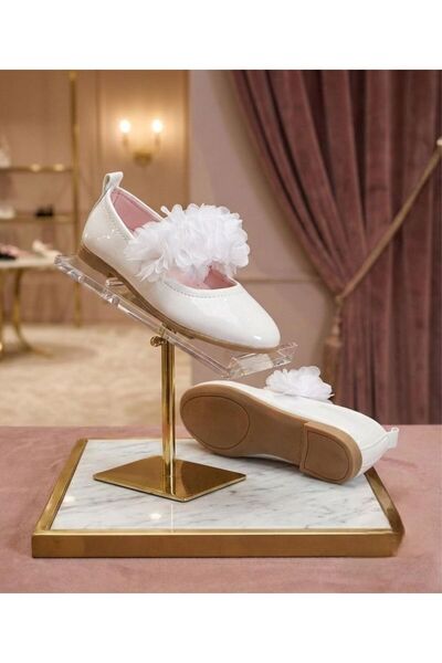 Papuctime Orthopedic Sole Rose Bow Children's Ballerinas