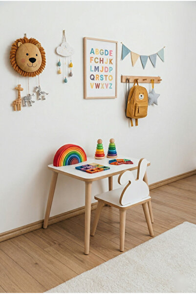 POFİTTO Yaz-sil Yüzey Çocuk Masası - Aktivite Masası - Çocuk Çalışma Masası T...